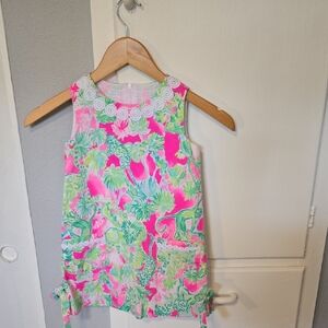 Lilly Pulitzer Pink and Green Kids Casual Dress